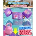 thumbnail image 4 of HeySplash Swim Vest for Kids，Pool Floaties Fit 31-66 Lbs/Age 2-5，Swimming Vest with Adjustable Strap，Purple Jellyfish, 4 of 8