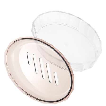 WHAMVOX Creative Soap Dish Holder for Bathroom Storage Made of PCDG in Coffee Color