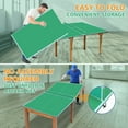 thumbnail image 4 of 7ft Mid-Size Ping Pong Conversion Top, Foldable & Portable Table Tennis Table Top for for Indoor/Outdoor,Green, 4 of 7