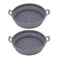 thumbnail image 1 of Olla de silicona para freidora, 2 piezas de silicona para freidora, bandeja de silicona para freidora, revestimientos de silicona para freidora, confiables y duraderos, 1 of 12