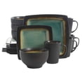 thumbnail image 2 of Gibson Elite Ocean Paradise Ensemble de Vaisselle Carrée 16 Pcs, Jade (2 Pack), 2 of 7