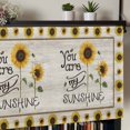 thumbnail image 5 of Sunflowers Rod Pocket Curtain Valance, Vintage Bee You Are My Sunshine Retro Farmhouse Window Valance for Living Room, Bedroom, Kitchen 42"W x 12"L, 5 of 9