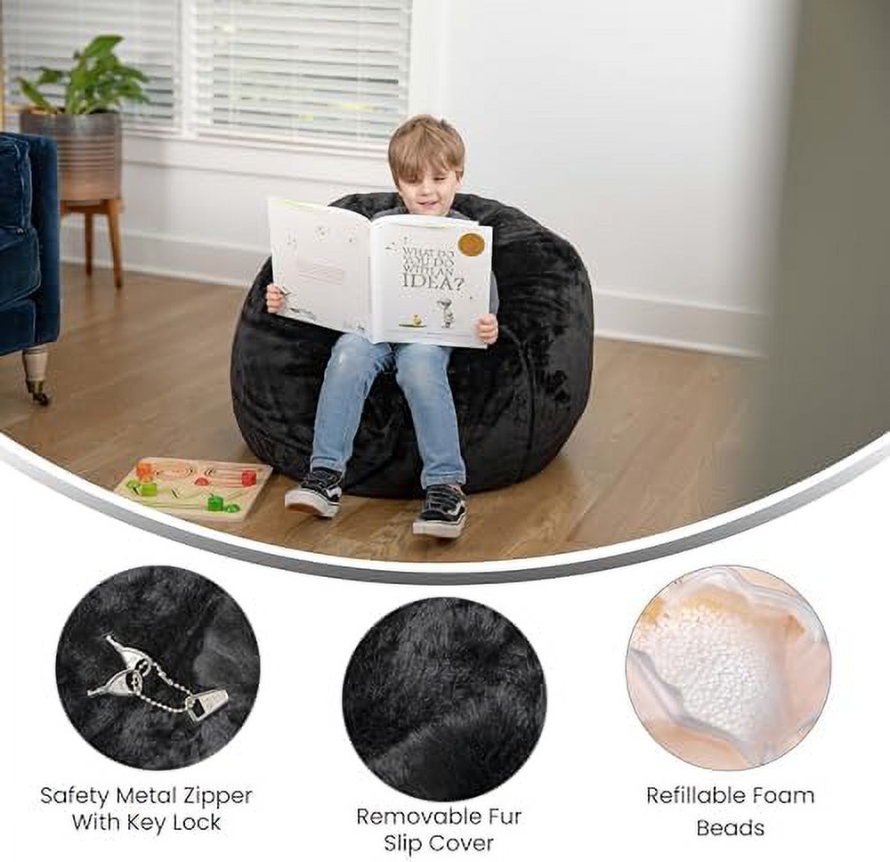 JYHOME Small Solid Light Pink Bean Bag Chair for and Teens Walmart