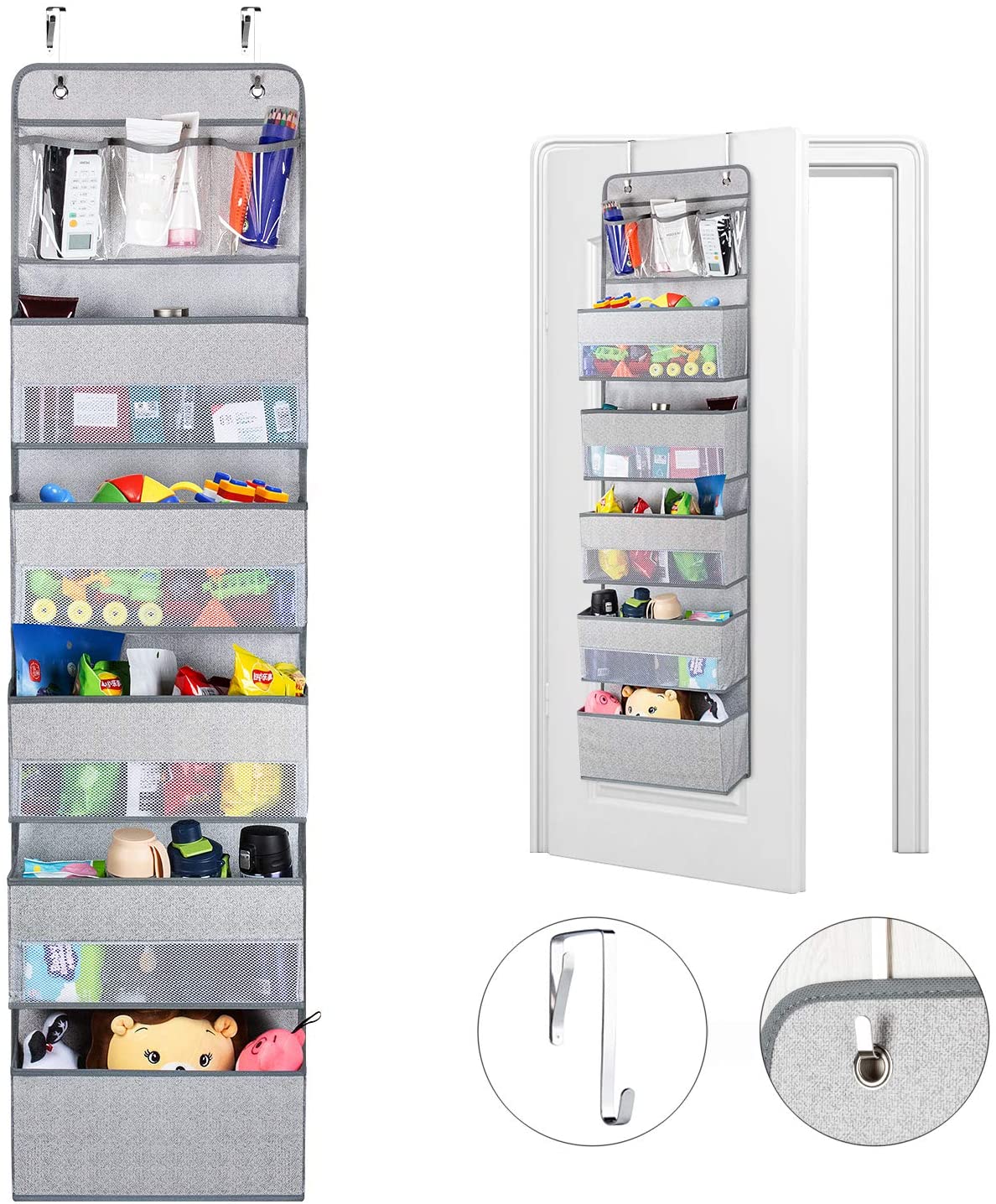 Door Hanging Organizers Nursery Closet Baby Storage with 5