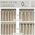 thumbnail image 5 of Beige Sand 108 Inch Linen Pleated Curtains 2 Panels Set for Living Room Farmhouse Cotton Rustic Farmhouse Back Tab Memory Trained Pinch Pleat Window Curtain 108 Inch Length for Bedroom Ecru Oatmeal, 5 of 18