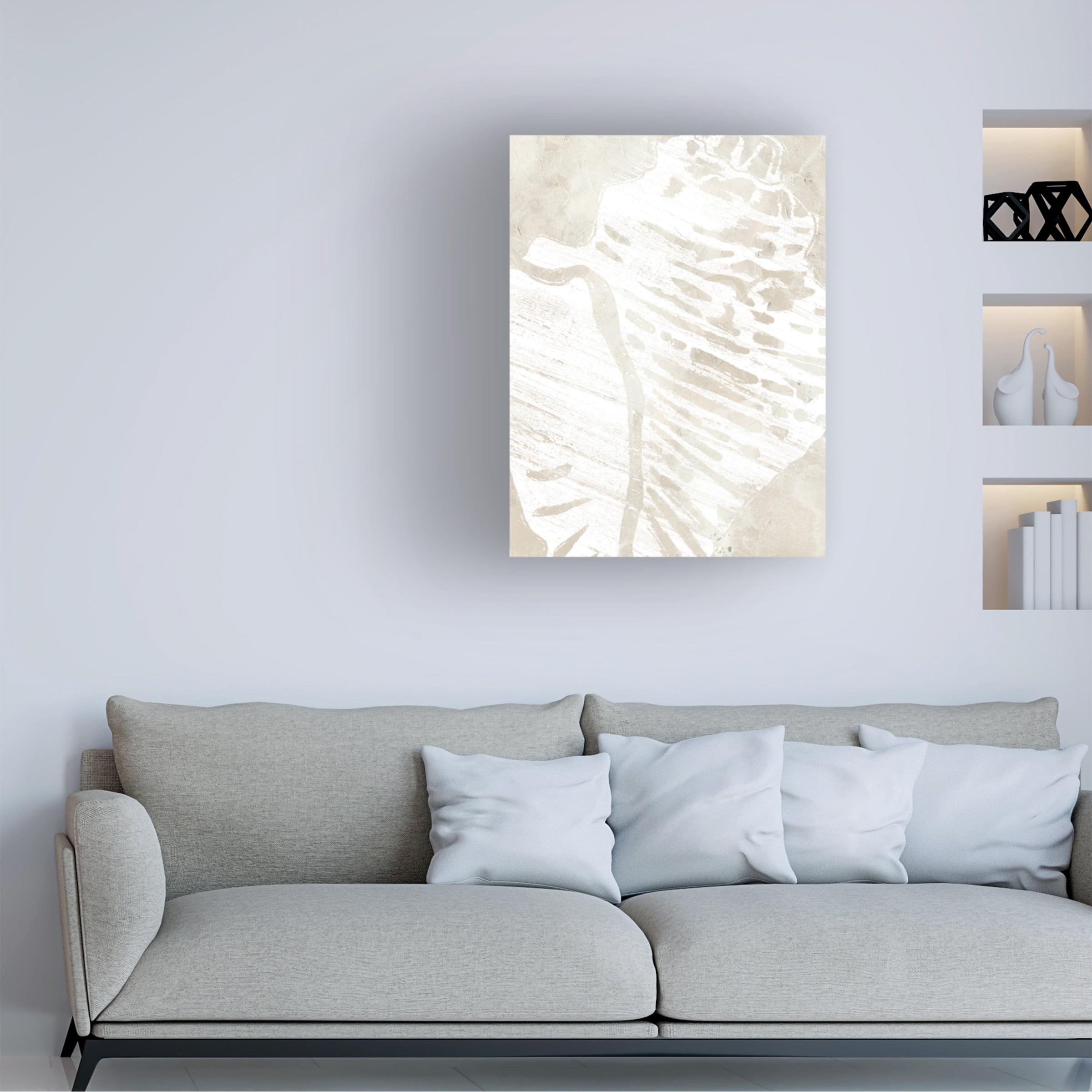 June Erica Vess 'Linen Tropical Silhouette III' Canvas Art