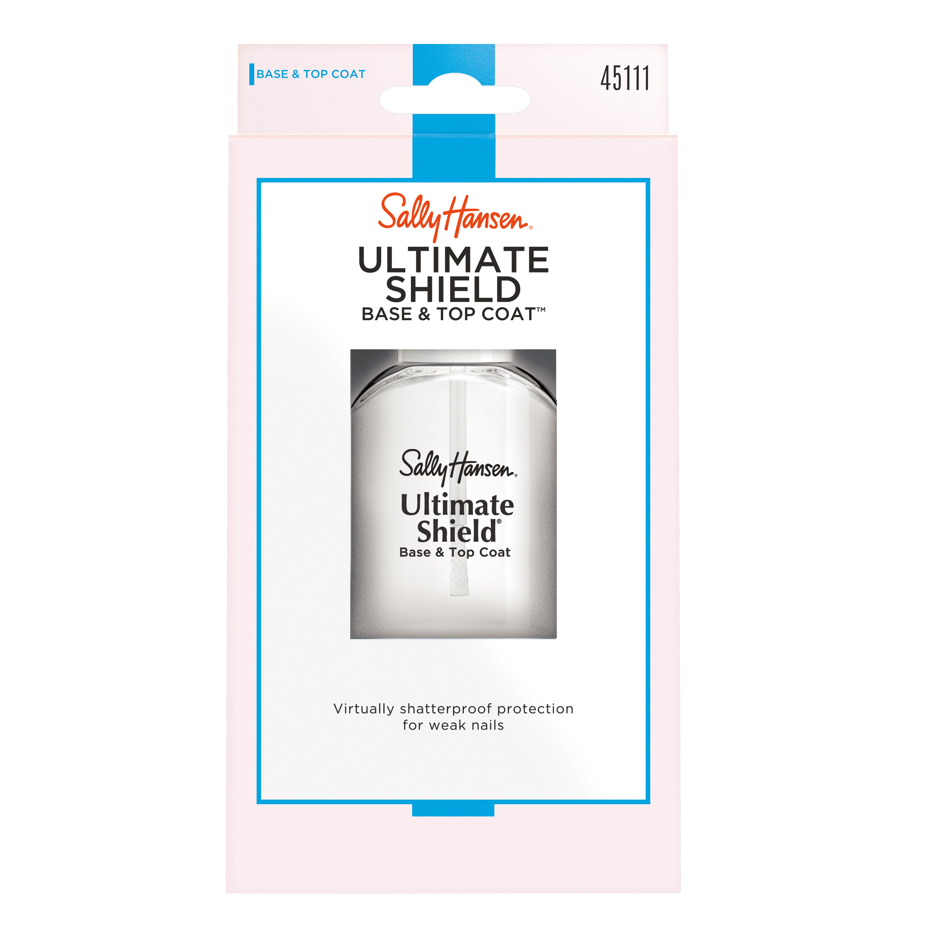 Sally Hansen Ultimate Shield Base & Top Coat, Shatterproof, .45 fl oz, Protects Nails