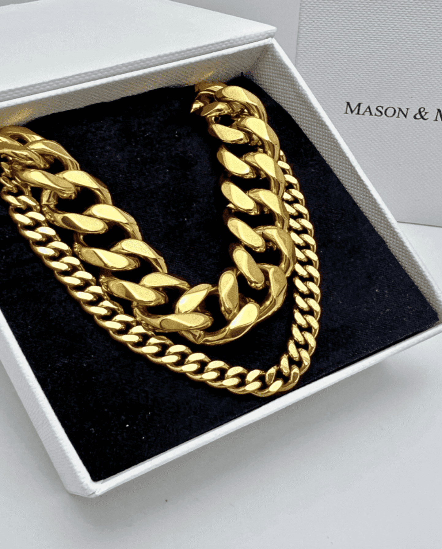 Women's 18K Gold Chain Necklace, Best Trending Gold Chain Necklace Gift for Women, Lady, Mother, Wife, Mason & Madison Co.