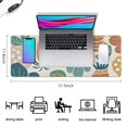 thumbnail image 5 of Long Mouse Pads for Desk,Beige Pioneer Flower and Leaf Pattern Desk Mats on Top Of Desks, Desk Mouse Pad Extra Large with 3mm Non-Slip Base and Stitched Edge for Gaming,Office,Work,Home 31.5"x11.8", 5 of 6