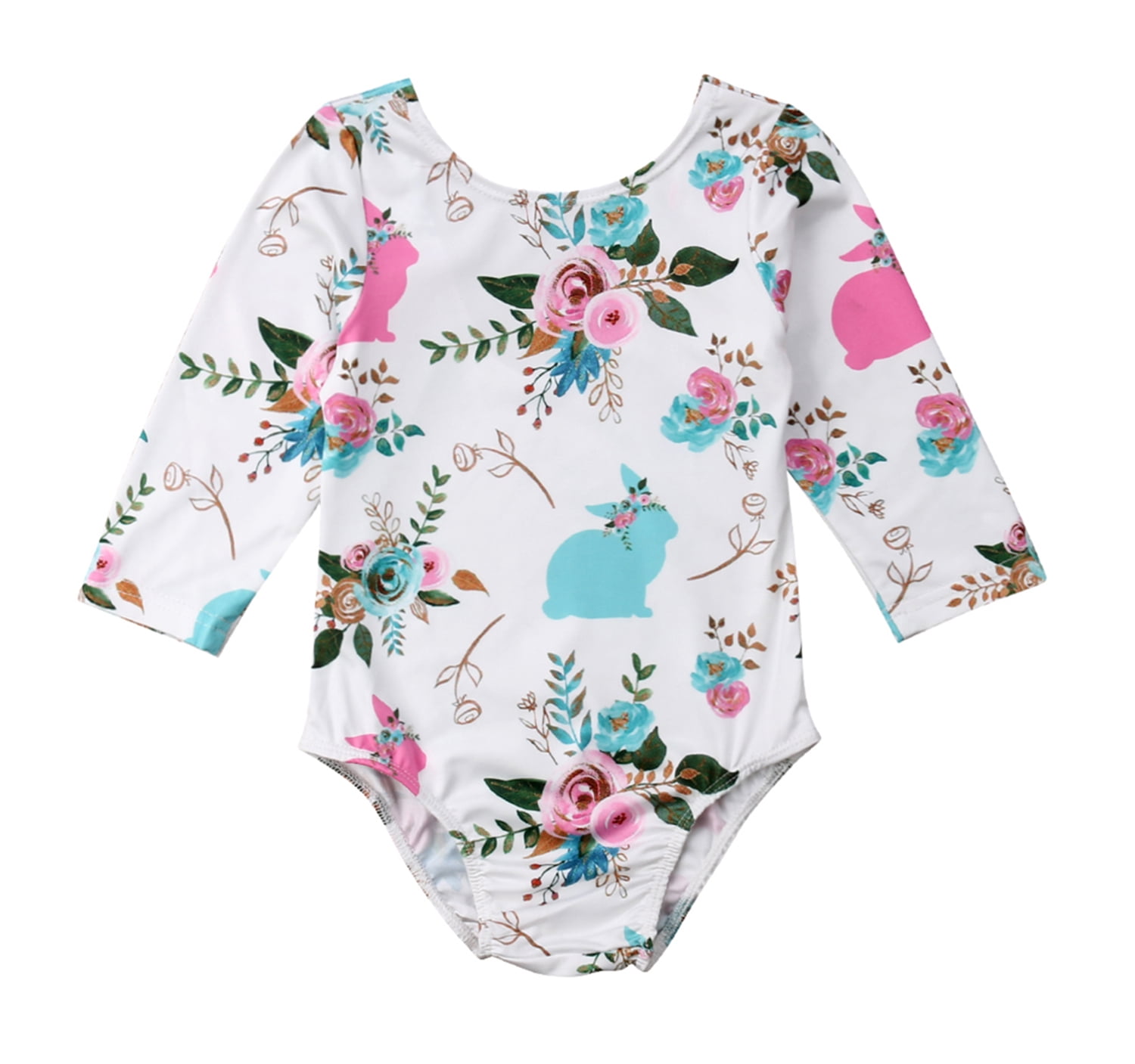 Styles I Love Infant Baby Toddler Girl Bunny Floral Long Sleeve