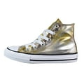 thumbnail image 4 of Converse Chuck Taylor All Star Hi Little Kids' Shoes Silver/Gold/White 357620f, 4 of 6