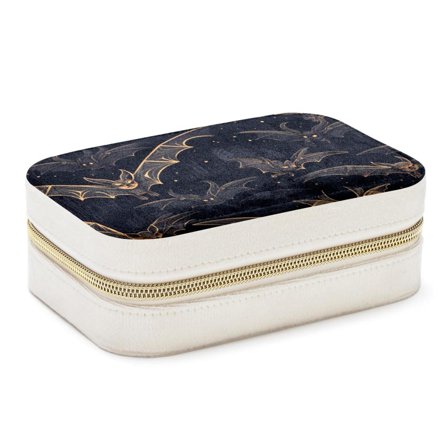 Halloween Bat Velvet Portable Jewelry Organizer Stand with Removable Compartment - Gift, Jewelry Display & Organizer Box