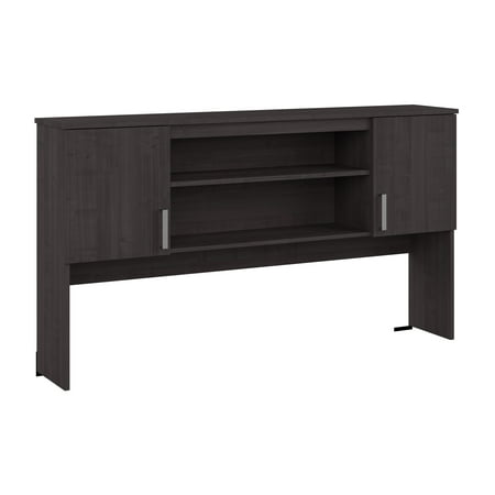 UPC: 0063753068307 | Bestar Ridgeley 65W Hutch with Doors in charcoal maple