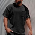 thumbnail image 3 of Vedolay Summer Tops for Men's Classic Fit Short Sleeve Solid Casual Shirts,Black L, 3 of 4