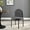 Black and Charcoal, variant on Modway Isla 18" Channel Tufted Fabric Dining Side Chair in Black/White