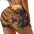 thumbnail image 3 of Athletic Shorts for Women, Halloween Pumpkin Garden Seam Womens Shorts High Waisted Sport Running Workout Gym, 3 of 8
