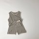 thumbnail image 2 of Ropa de verano para niños, chaleco y pantalones cortos a rayas de punto fino, traje informal para niños y niñas, conjuntos de camisetas sin mangas, traje para chico 2 uds., 2 of 6