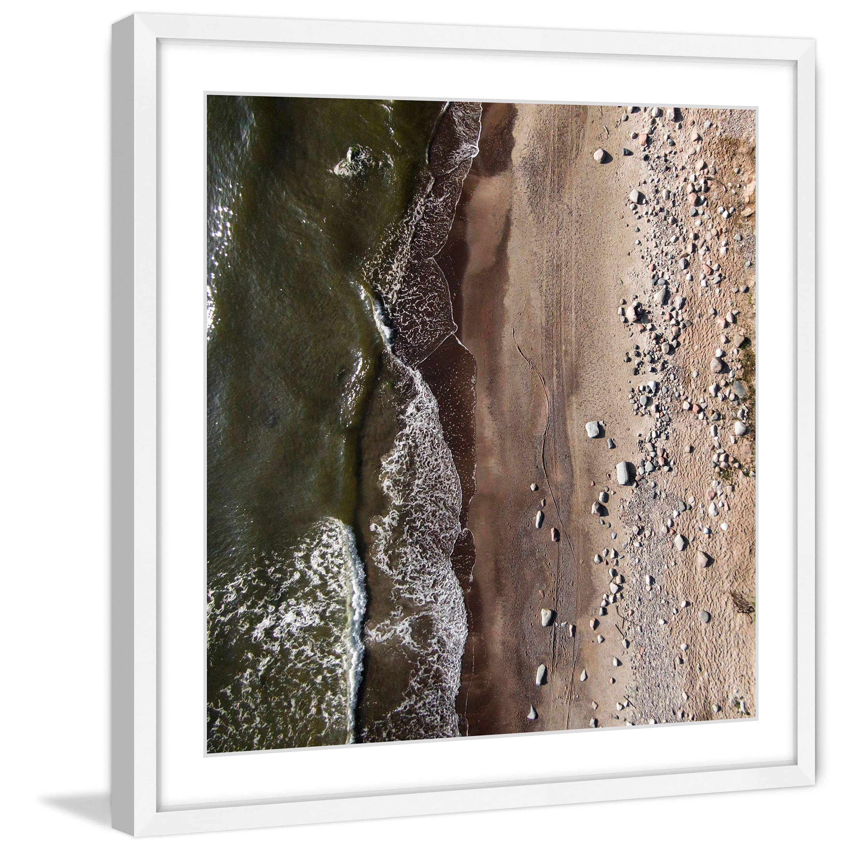 Marmont Hill "Rocky Shore" by Karolis Janulis Framed Painting Print