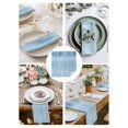 thumbnail image 3 of Light Blue Cloth Napkins Set of 6 Reusable Dinner Napkins, Modern Abstract Art Ombre Striped Cocktail Napkin Washable Table Napkins for Wedding/Holiday Party/Baby Shower 20"x20", 3 of 7