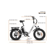 Cyrusher Rumble Electronic Bike for Adult 28,500W E-Bike 48V 18Ah UL2849 22 MPH Max Speed Step-Through Bike for Daily Commute