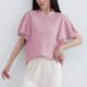 thumbnail image 5 of Camisas de Manga Corta para las Mujeres Casual, Botón de Cuello en V de la Moda de Verano, Top Suelto/Camisa Casual, 5 of 7