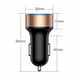 thumbnail image 2 of Seitruly de pantalla de dígitos para teléfono móvil de coche, medidor de voltaje, adaptador de carga USB portátil para accesorios de enchufe Teléfono y Comunicación Oro negro, 2 of 8