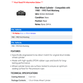 thumbnail image 2 of Rear Wheel Cylinder - Compatible with 1980 - 1993 Ford Mustang 1981 1982 1983 1984 1985 1986 1987 1988 1989 1990 1991 1992, 2 of 2
