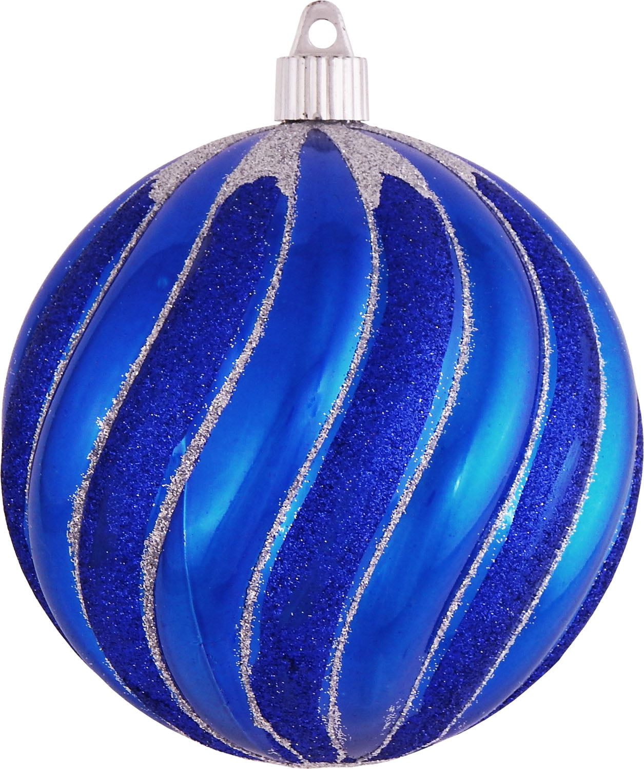 4.75" (120mm) Shiny Blue Shatterproof Christmas Ball Ornament with