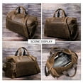 thumbnail image 3 of Contact‘s Handmade Leather Travel Duffel Bag, Airplane Underseat Carry On Bags, Coffee, 3 of 7
