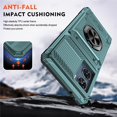 thumbnail image 4 of For Motorola Edge 50 Fusion Phone Case with Finger Ring Holder Kickstand, Card Slots，Heavy Duty Shockproof Rugged Protective Working with Magnetic Car Phone Mount,Green, 4 of 7