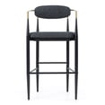 thumbnail image 7 of Modrest Buchtel - Mid-Century Modern Dark Grey + Gold Arm + Black Bar Chair, 7 of 7