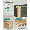 thumbnail image 5 of SONGMICS 30" Storage Ottoman Bench, Ottoman with Storage, Leather Storage Bench, Hold up to 660lb for Living Room, 5 of 7