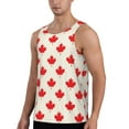 thumbnail image 2 of Goofa Happy Canada Day Pattern Men's Workout Tank Top Slim-Fit Tank Quick Dry Fit Muscle Tank Top Beach Tank Top Bodybuilding Sleeveless T Shirt-4X-Large, 2 of 7