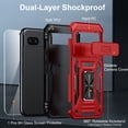 thumbnail image 3 of ANTSHARE for Google Pixel 8A, Slide Camera Cover & Screen Protector & 360°Rotatable Ring Kickstand Military Grade Heavy Duty Protection Case for Google Pixel 8A, 3 of 7