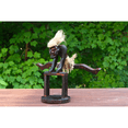 thumbnail image 3 of Handmade Wooden Primitive Tribal Funny Statue Gymnastic Handstand On The Beam Wooden Hand Carved Bar Decor, 3 of 5