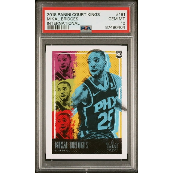 Graded 2018 Panini Court Kings Mikal Bridges #191 International Rookie RC Basketball Card PSA 10 Gem Mint