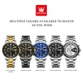 thumbnail image 5 of OLEVS Mens Watches,Big Dial Watches for Men Chronograph Stainless Steel Watch with Day Waterproof Analog Quartz Watches for Man Classic Business Wristwatch Luxury Luminous Reloj para Hombre, 5 of 12
