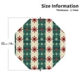 thumbnail image 2 of Fuzoiu Christmas Snowflakes Plaid Print Leather Coasters Set,Drink Coasters Set of 4,for Tabletop Protection, Durable PVC Coasters,Home Décor and Housewarming Gift-Octagon, 2 of 6