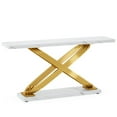 thumbnail image 3 of Resenkos Entryway Table, Console Sofa Table,55" Console Table Modern Faux Marble Sofa Entryway Table, 3 of 3