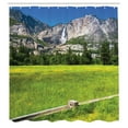 thumbnail image 3 of Ambesonne Nature Shower Curtain, Yosemite Falls Country, 69"Wx70"L, Green Blue, 3 of 5
