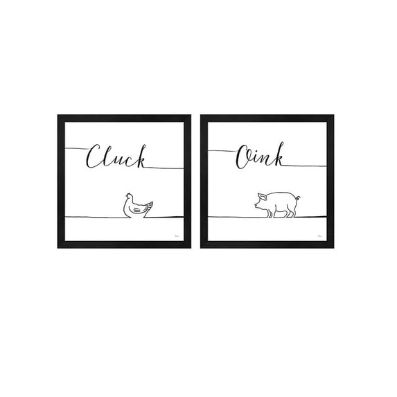 Metaverse Veronique Charron 'Underlined Farm B' Framed Art (Set of 2)