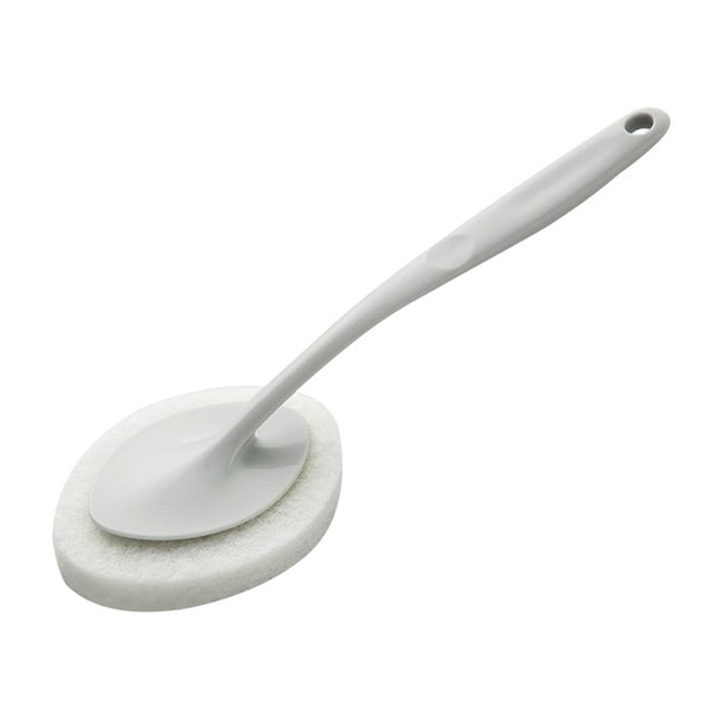 Unatoiry Long Handle Bathtub Sponge Cleaning Brush Floor Wall Tile Bathroom Cleaner Tool Grey 1Set