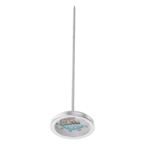 AURARMLET Stainless Steel Soil Thermometer Plated Silver for Garden Soil PH Test and Temperature