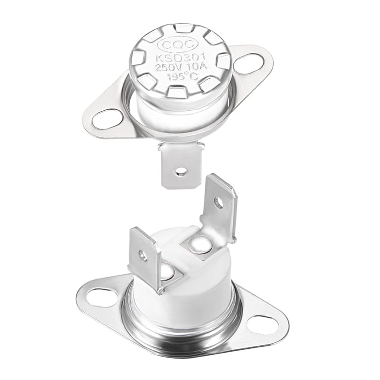 2-Pack KSD301 Temperature Thermostat Switch - 25°C / 77°F Normally Closed (N.C.)
