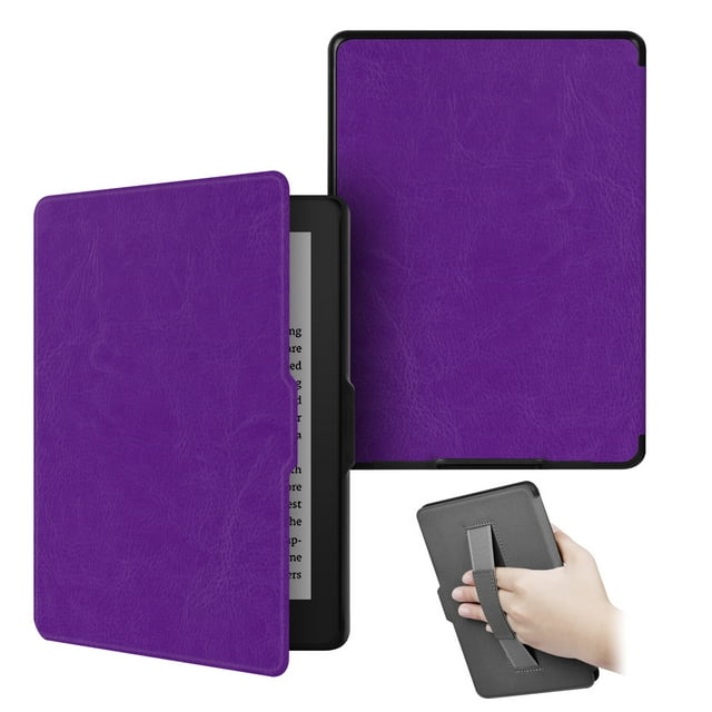 GANGXUN Leather Hand Strap Case Compatible with Amazon Kindle paperwhite4 – Auto Wake/Sleep, Anti-Drop, Vintage PU Cover
