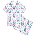 thumbnail image 2 of TZEWGL Night Suit For Infant 2 Sets For With Pygmy Print And Egg Print Short Sleeve Button Down Shirt and Shorts Sets Pjs For Kids size 6-7T, 2 of 5