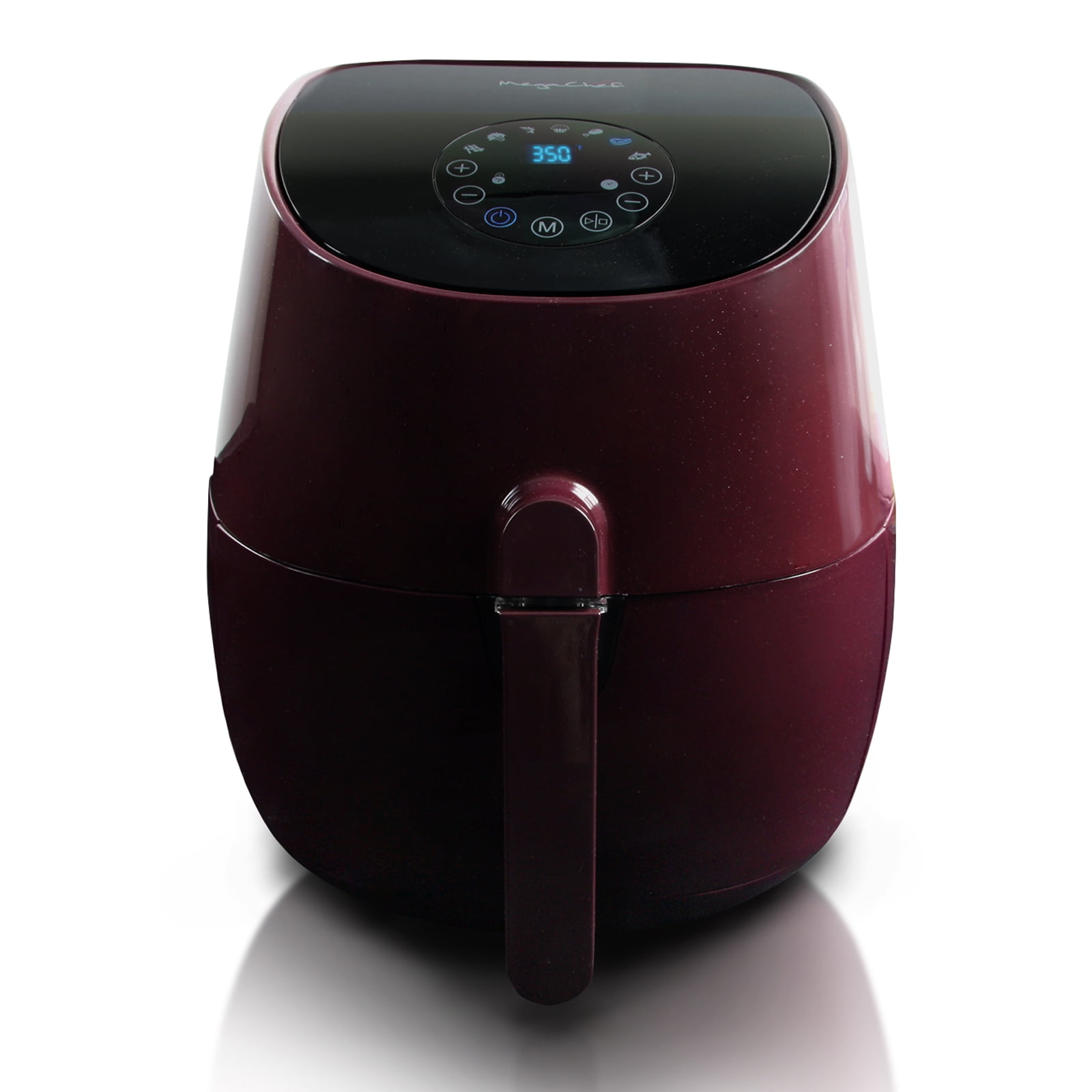 MegaChef 3.5 Quart Airfryer And Multicooker With 7 Pre-programmed Settings in Burgundy