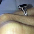 thumbnail image 5 of HeartsAndYou 4ct Natural Sapphire & Diamond Ring Split Shank Halo 100% 14k SOLID White Gold, 5 of 8