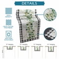 thumbnail image 6 of Green Eucalyptus Leaves Table Runner - 108 Inch Long Modern Art Farmhouse Plaid Cotton and Linen Blended Dress Scarves Farmhouse Table Runner for Kitchen Dining, Coffee Table, 13" x 108", 6 of 8