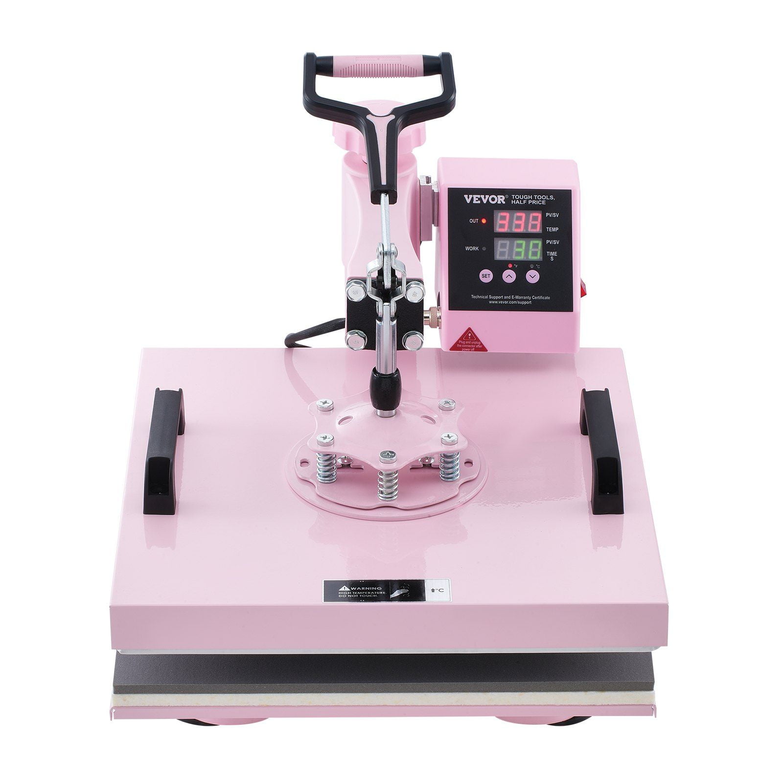 15x15 Inch 8-in-1 Heat Press Machine with 30oz Tumbler Press for T-Shirts, Pink – Digital Transfer & Sublimation